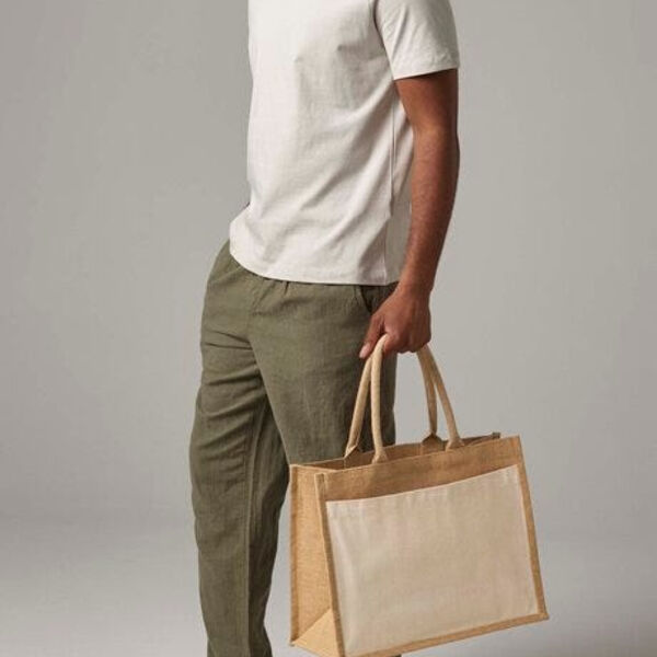 Cotton Pocket Jute Shopper Thumbnail