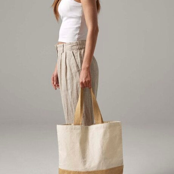 Jute Base Canvas Tote Thumbnail