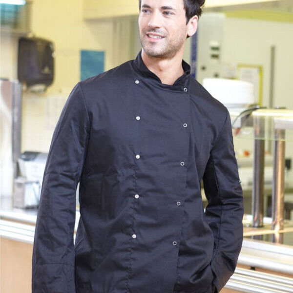 Long Sleeve Chef's Jacket (BK) Thumbnail