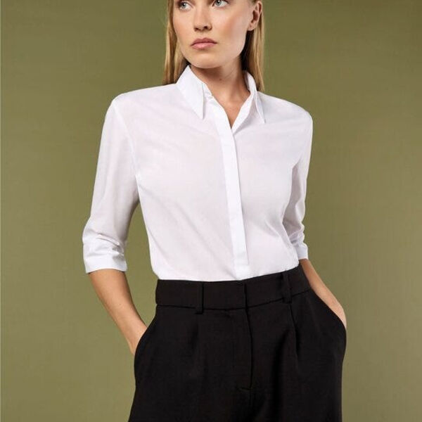 Tailored Fit 3/4 Sleeve Continental Blouse Thumbnail