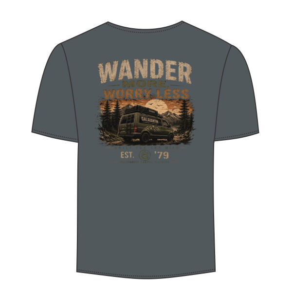 Wander more worry less Cotton T--Shirt Thumbnail