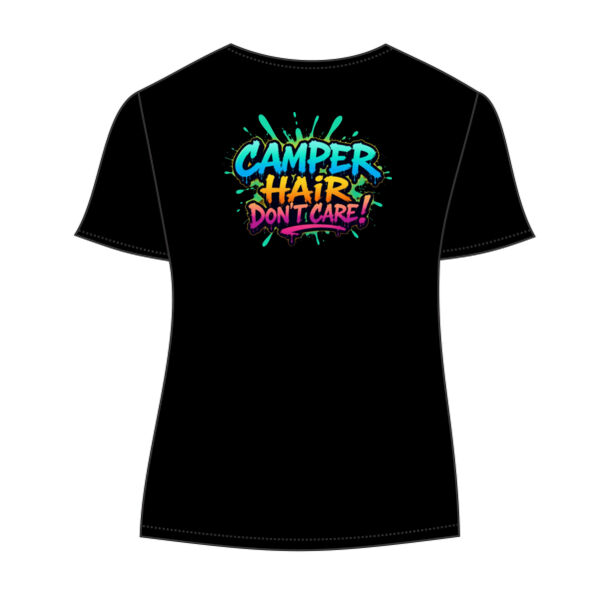 Ladies T Camper hair don't care (rear design) / Galavantin logo front Thumbnail