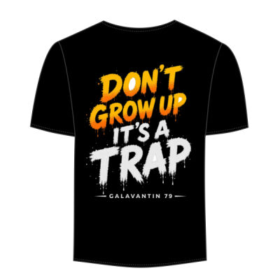 Don't grow up! (Small Galavantin logo front) and (Large Don't grow up back)  Thumbnail