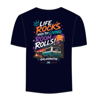 Life Rocks!  (Small Galavantin logo on front) and (Large Life Rocks logo on back) Thumbnail