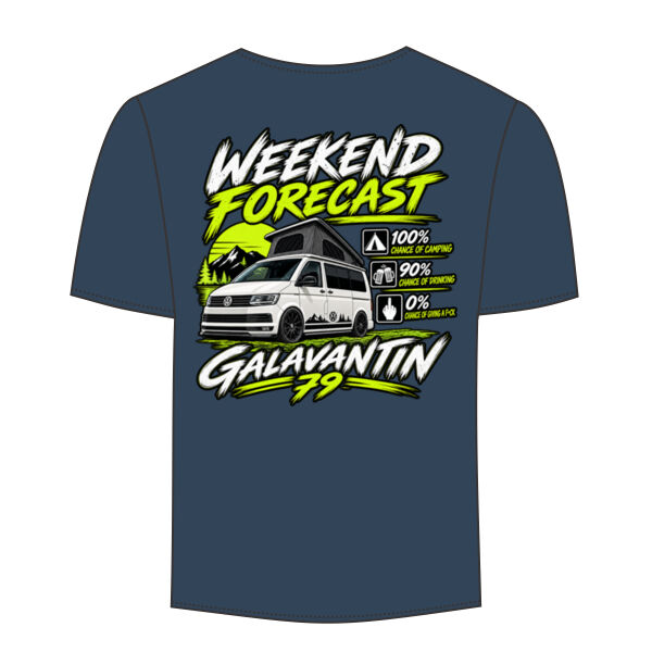 Weekend forecast! (Large logo on back, Small logo on the front) Thumbnail